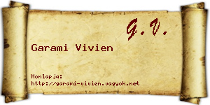 Garami Vivien névjegykártya